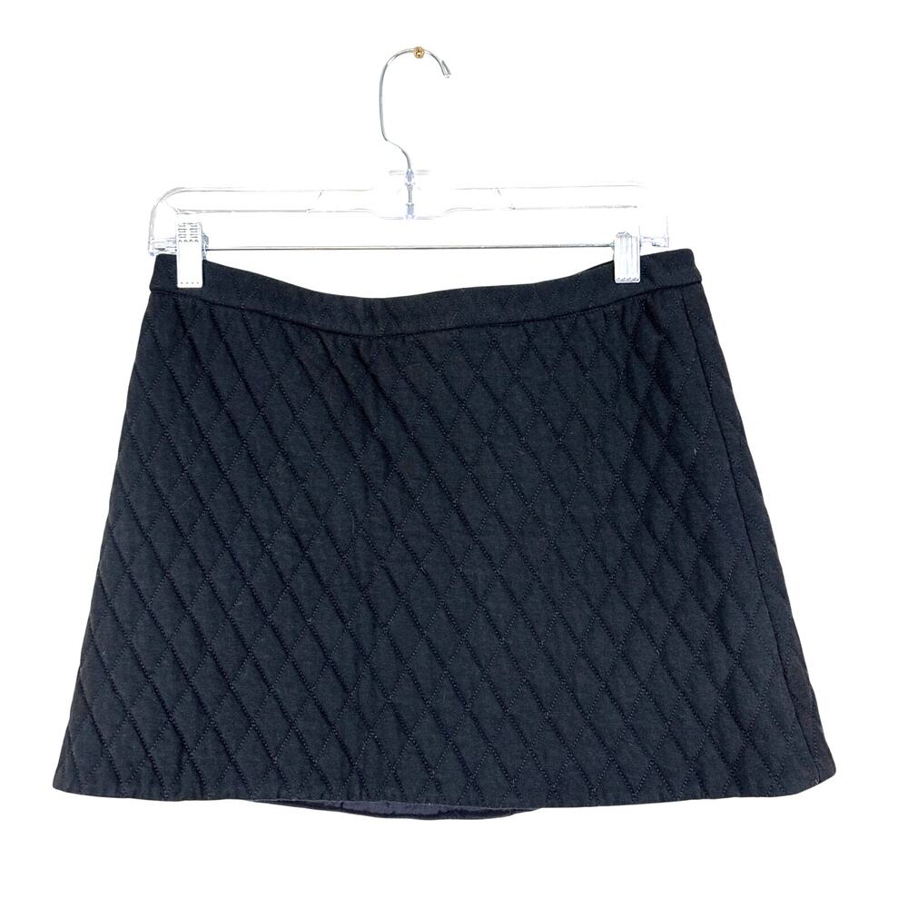 AIKO Womens M Black Diamond Quilted Mini Skirt Warm Casual Trendy Relaxed